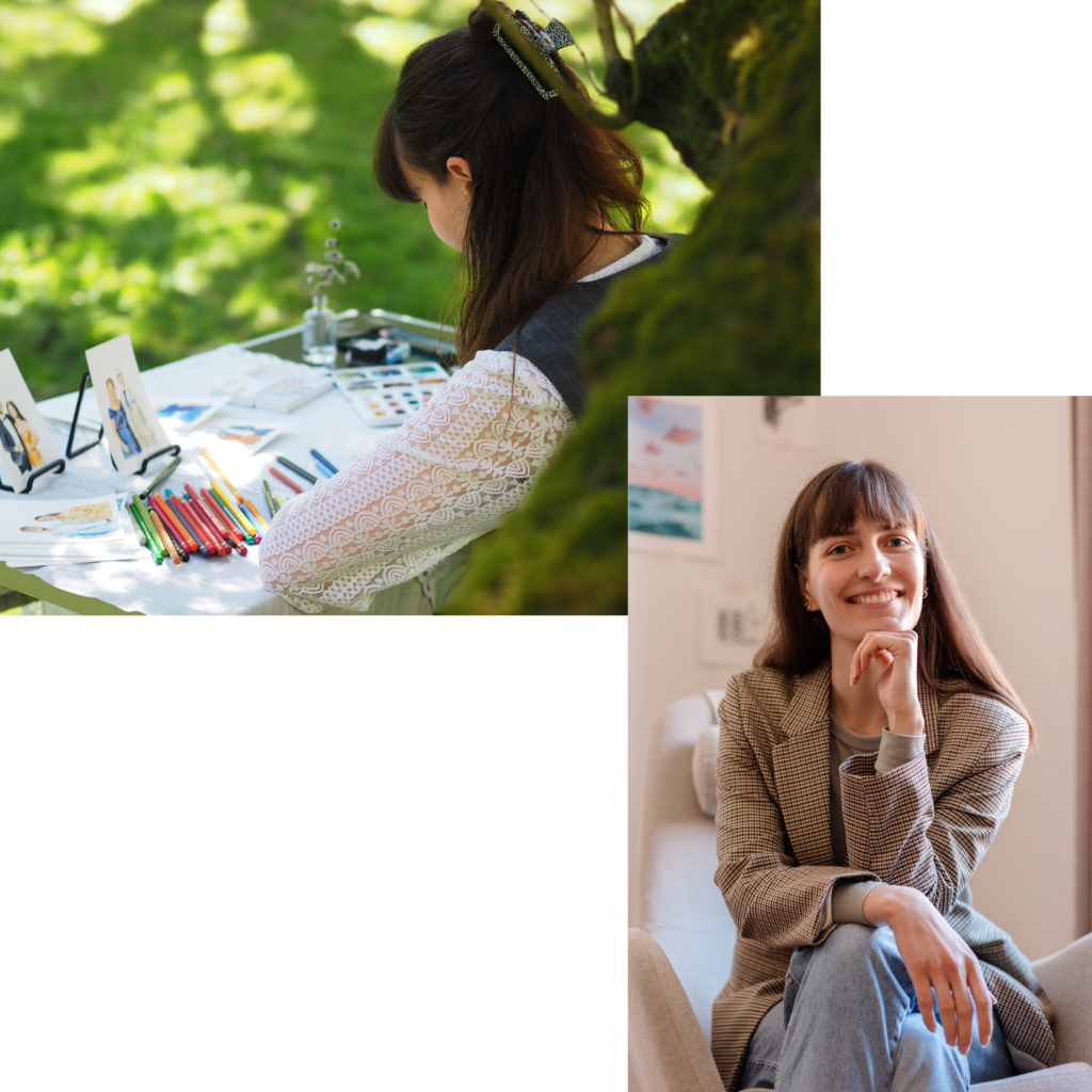 Eventzeichnerin in Hannover, Live-Portraitzeichnen auf Hochzeiten und Events