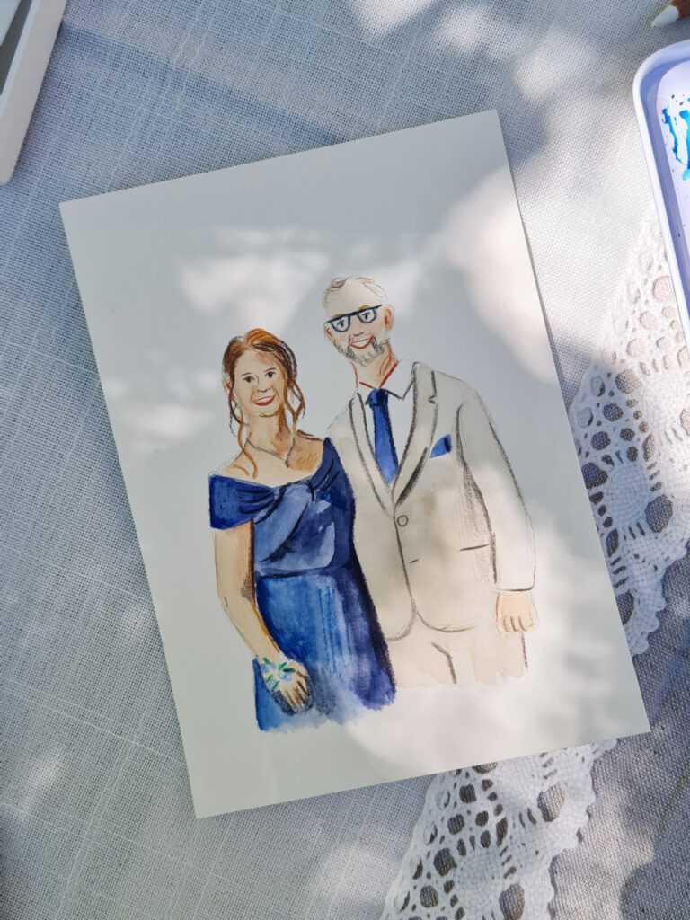 Eventzeichnerin in Hannover, Live-Portraitzeichnen auf Hochzeiten und Events