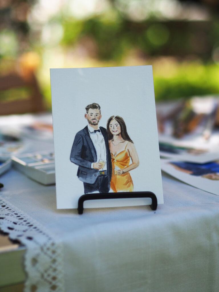 Eventzeichnerin in Hannover, Live-Portraitzeichnen auf Hochzeiten und Events