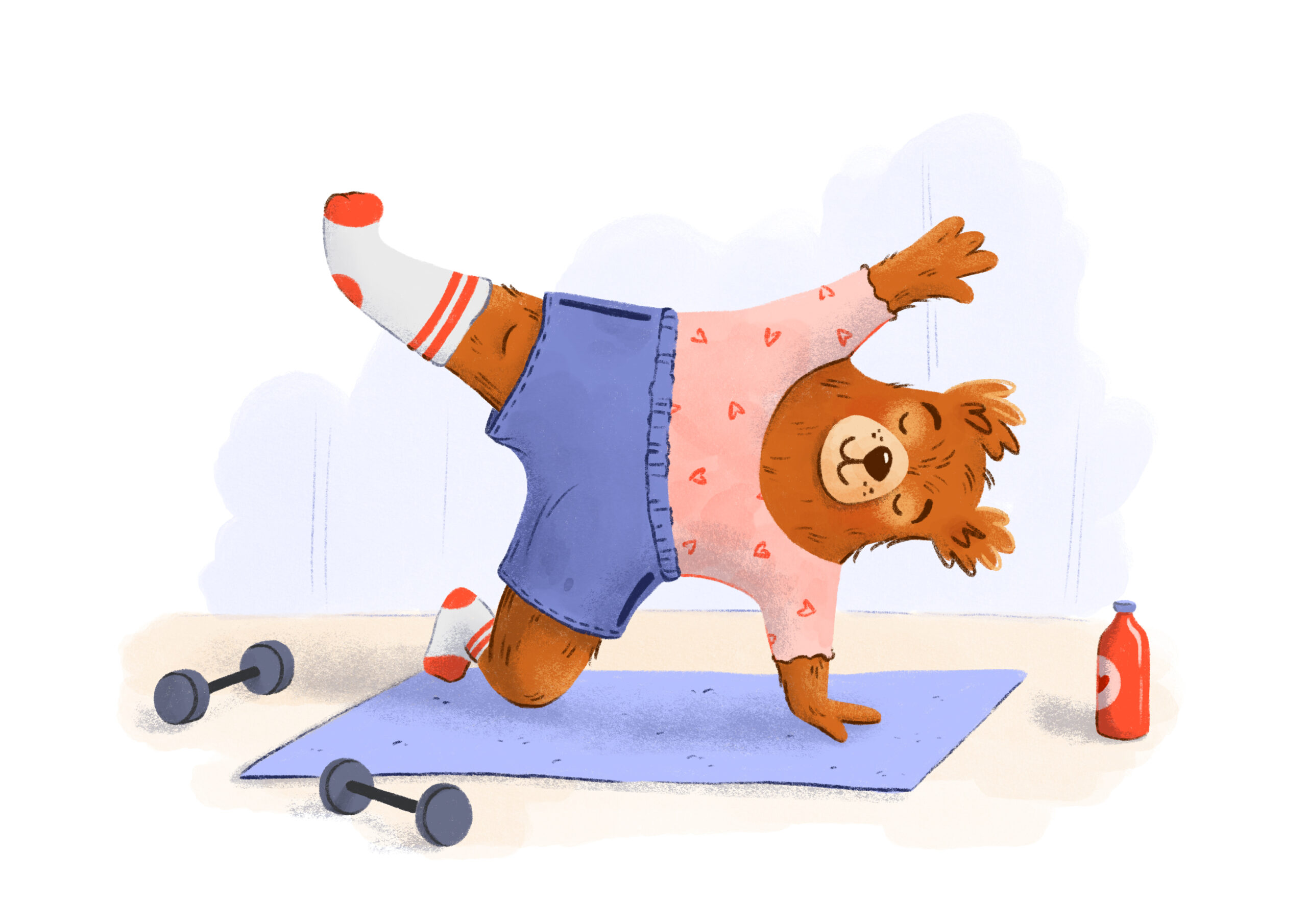 Franziska Zahn Kinderbuch-Illustration Pilates-Bär